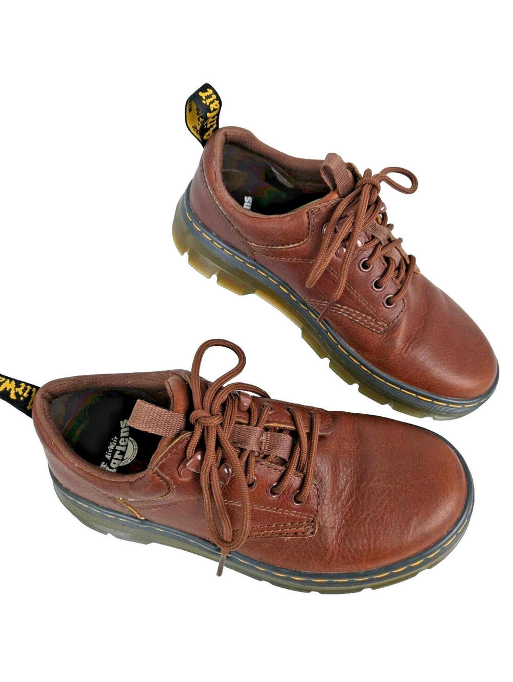 Dr. Martens Reeder Wyoming Leather Oxford Utility Shoes Size 7 Brown Doc Boots